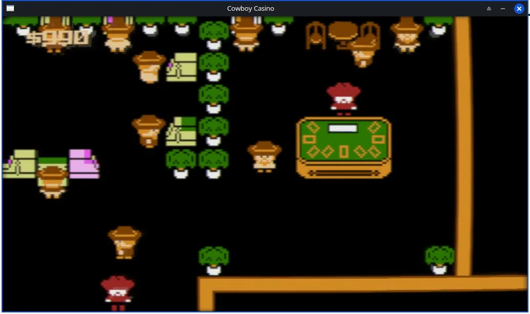 Cowboy Casino running in the VileEngine remake